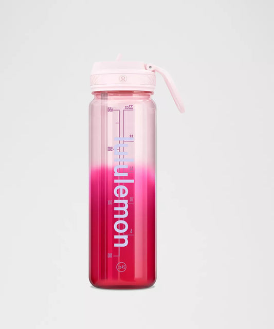 Back to Life Clear Bottle 24oz Straw Lid Pink Pearl